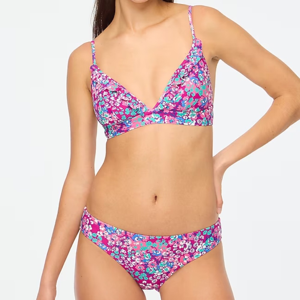 J Crew Factory Floral Bikini S/M